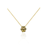 Cluster Flower Necklace in 18k yellow Gold | El Mawardy Jewelry 