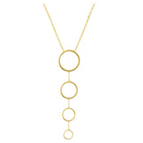 Circles Cable Chain Necklace in 18K Yellow Gold