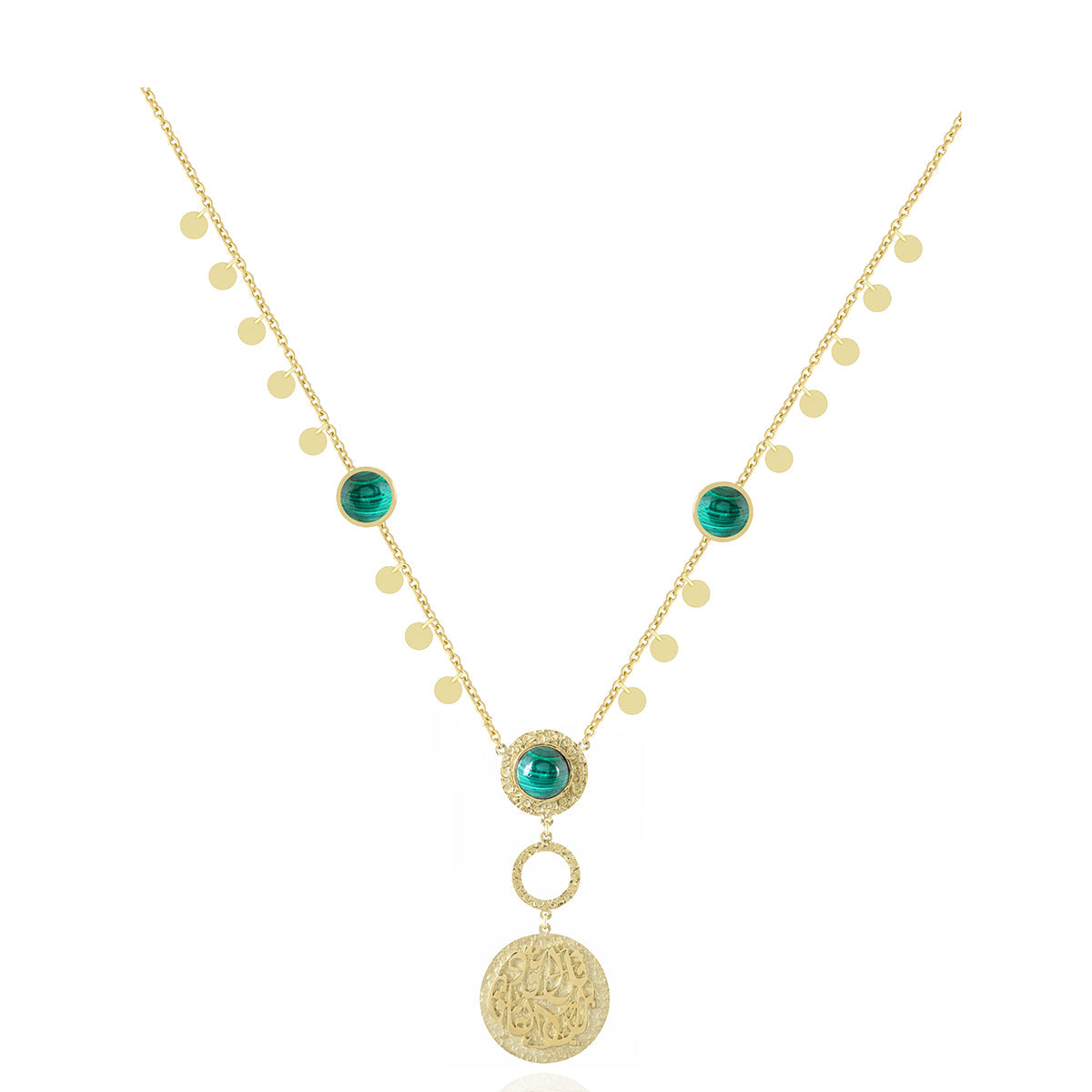 "Surah al Falaq" Necklace in 18k Yellow gold | El Mawardy Jewelry 
