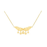Mix Leaf Necklace in 18K Yellow Gold