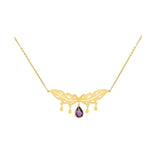 Angel Wings Chain Necklace in 18K Yellow Gold