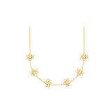 Daisy Chain Necklace in 18K Yellow gold