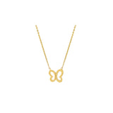 Elegant Butterfly Necklace in 18K Yellow Gold