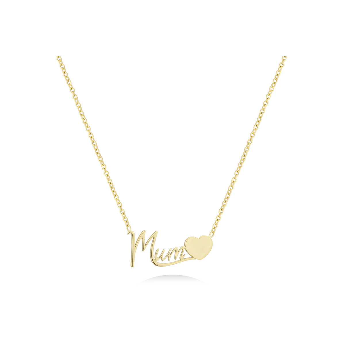 MUM | 18ct Gold Plated Stainless Steel | Word Pendant Necklace – ZibaStyles