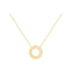 Circle Pendant Necklace in 18K Yellow Gold