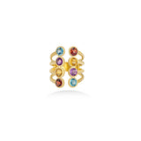 Multi-Gemstone Ring in 18k Yellow Gold