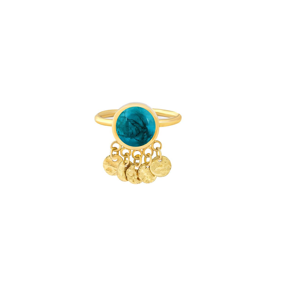 Turquoise Vintage Ring in 18K Yellow Gold