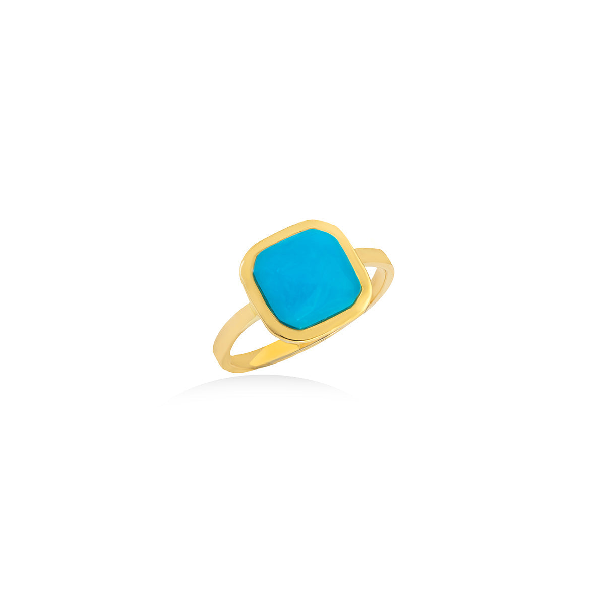 Turquoise Ring in 18k Yellow Gold