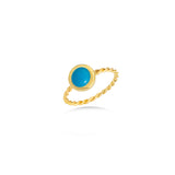Turquoise Ring in 18k Yellow Gold