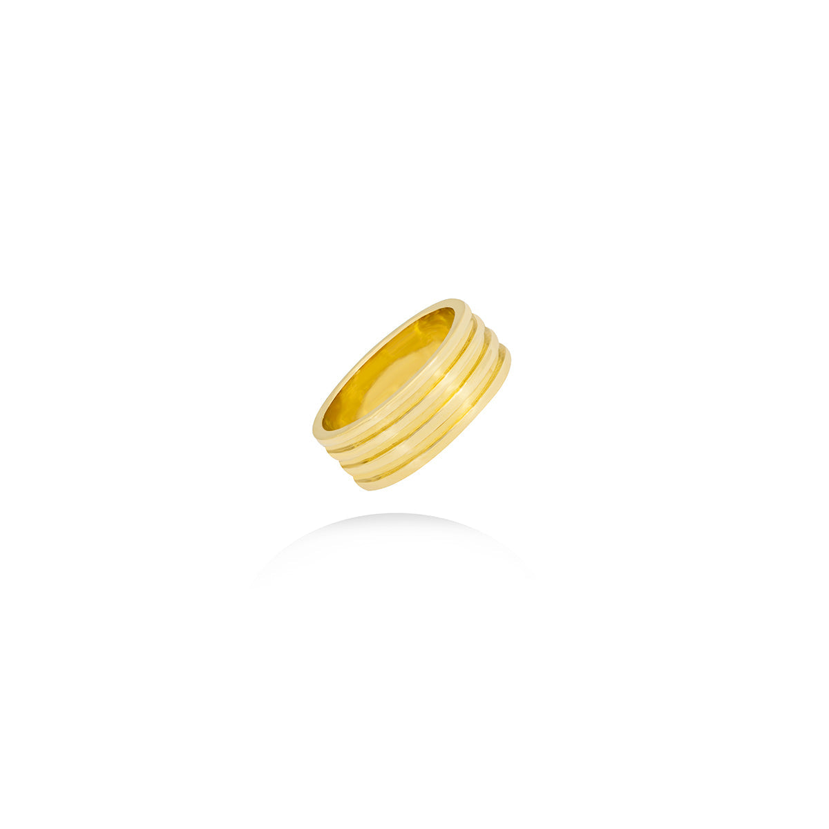 Triple Wave Band in 18K Yellow Gold