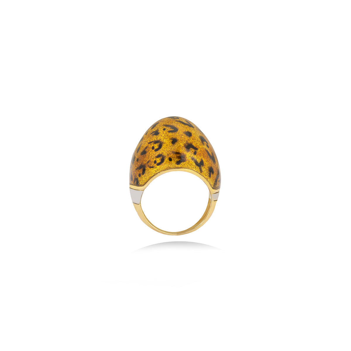 Vintage Leopard Ring in 18k Yellow Gold