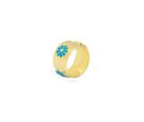 Enamel Ring in 18k Yellow gold