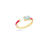 Enamel Ring in 18k Yellow gold