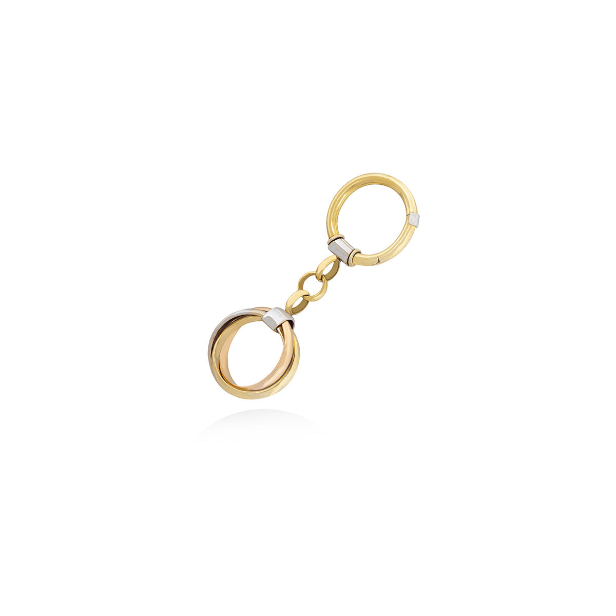 Trio Rings Keychain in 18k Gold