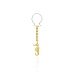 Sea Horse Keychain in 18k Yellow Gold